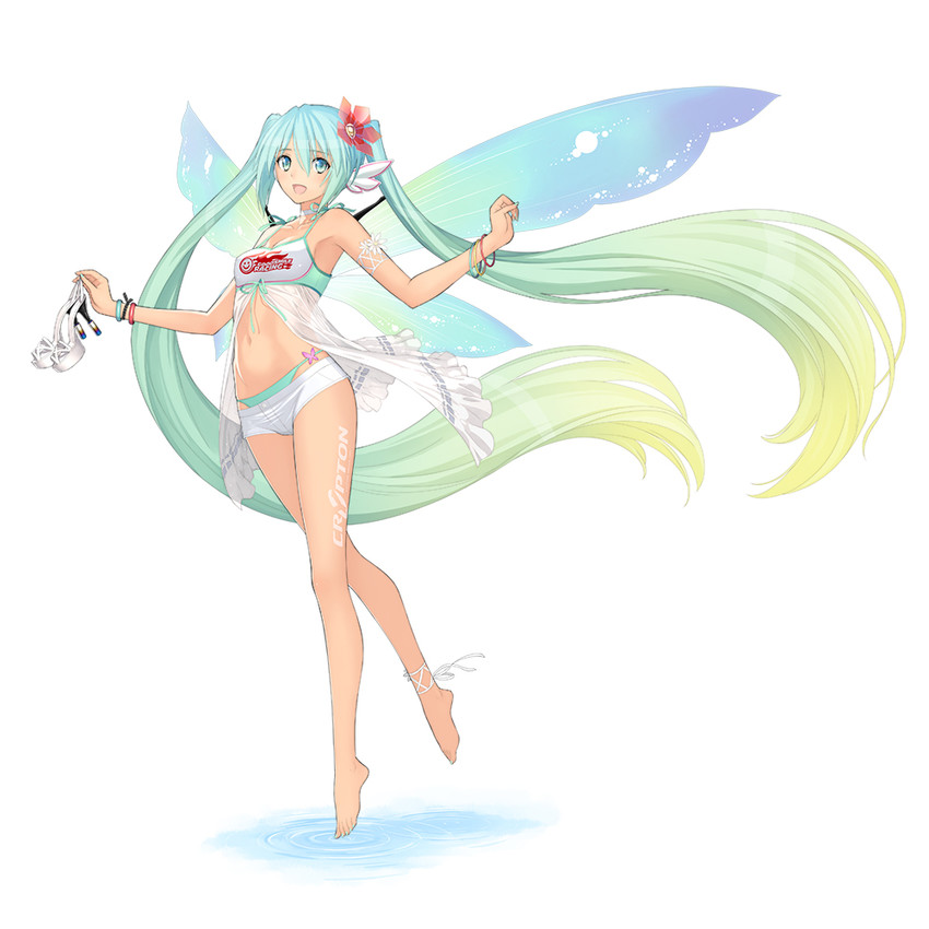 hatsune miku and racing miku (vocaloid and 1 more) drawn by tony_taka