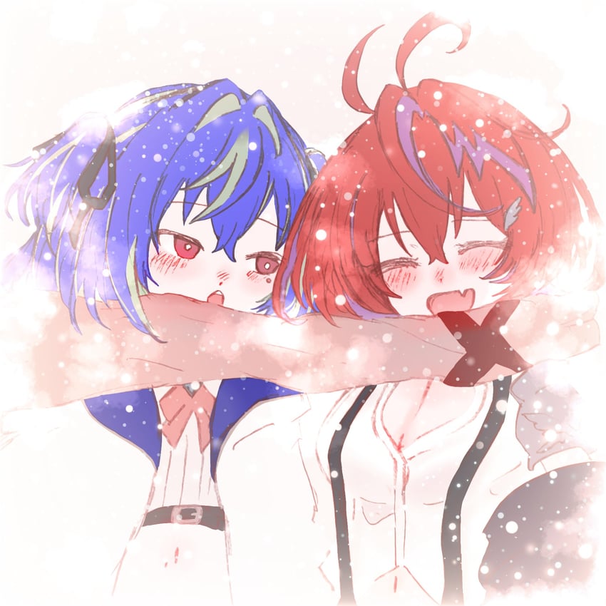 suzumi nemo and akane canna (nanashi inc.) drawn by nao_oneshota