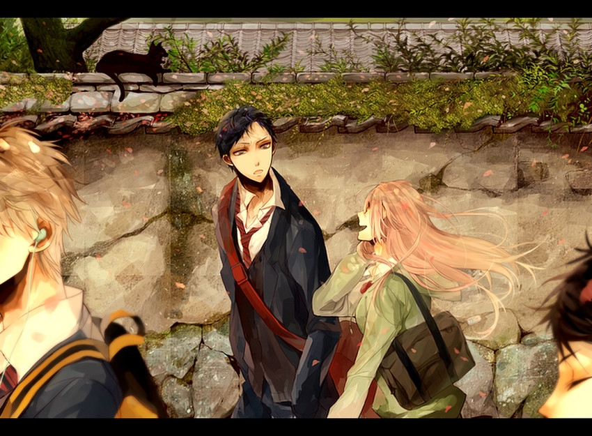 aomine daiki and momoi satsuki (kuroko no basuke) drawn by kirin_(lurio-n)