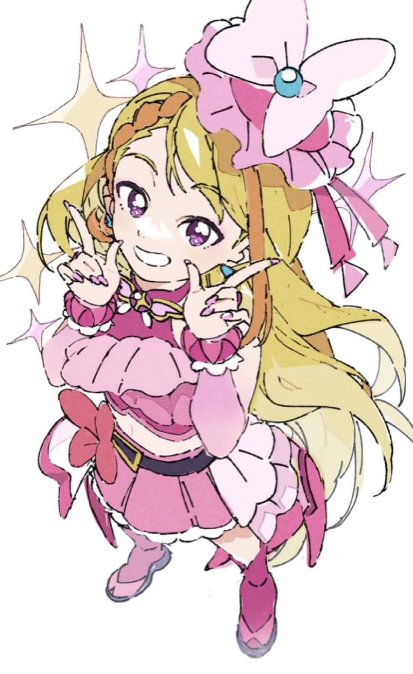 hijiri ageha and cure butterfly (precure and 1 more) drawn by ginjiro_(ginjiroxx)