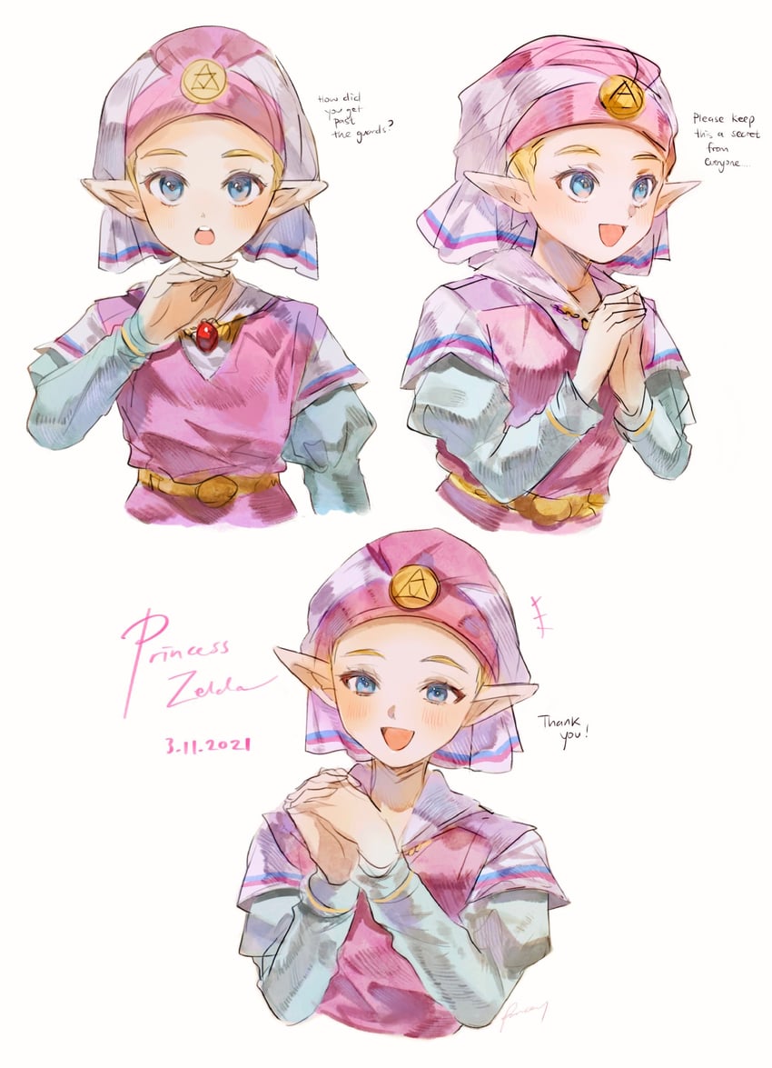 princess zelda and young zelda (the legend of zelda and 1 more) drawn by aubz