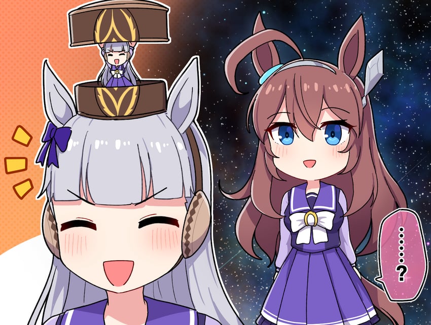 gold ship and mihono bourbon (umamusume and 1 more) drawn by takiki