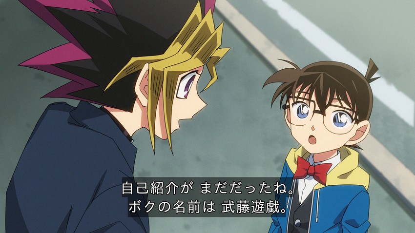 edogawa conan and muto yugi (yu-gi-oh! and 2 more) drawn by k_(gear_labo)