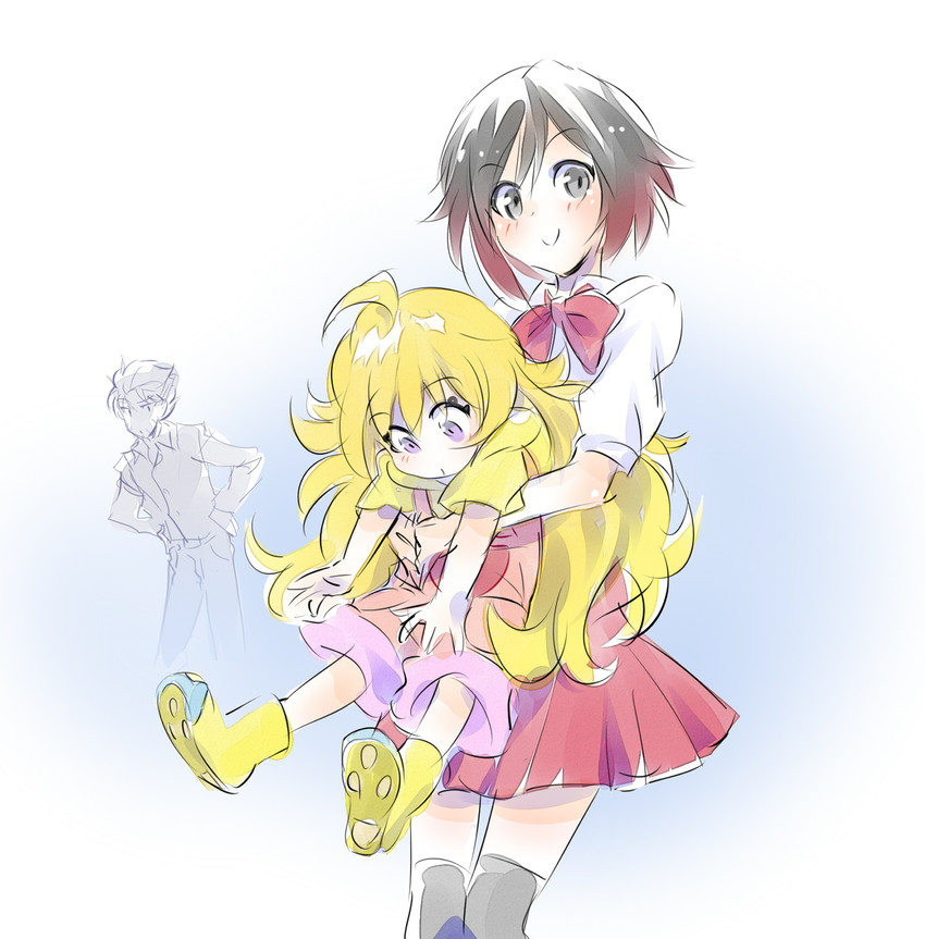 ruby rose, yang xiao long, and qrow branwen (rwby and 1 more) drawn by iesupa