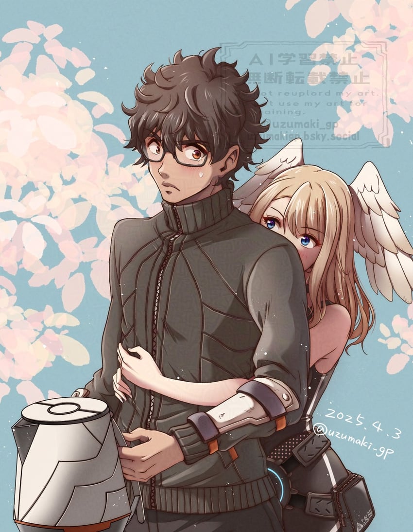 eunie and taion (xenoblade chronicles and 1 more) drawn by uzumaki_(skydirt)