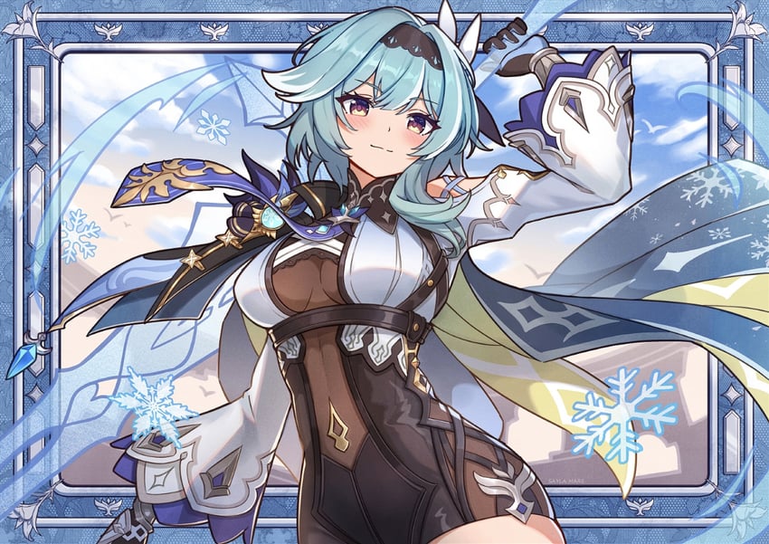 eula (genshin impact) drawn by saylamars