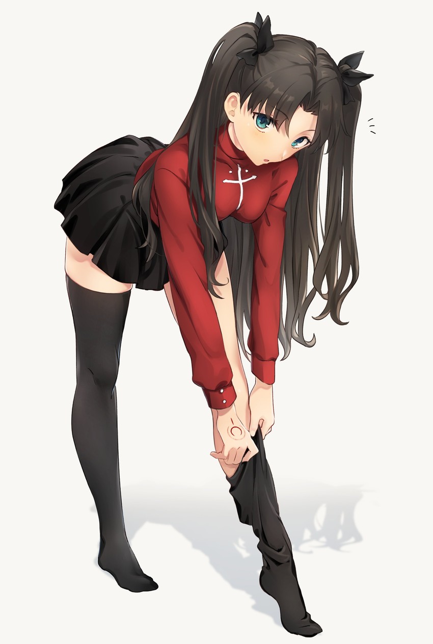 tohsaka rin (fate and 1 more) drawn by okonon_(kado_colda)
