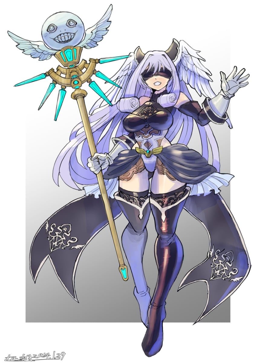 2b and melia antiqua (xenoblade chronicles and 3 more) drawn by oomasa_teikoku