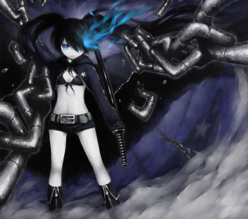 black rock shooter (black rock shooter) drawn by iseki_(kuroshura_no_tabiji)