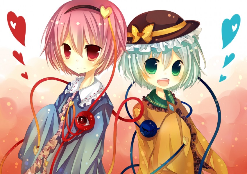 komeiji koishi and komeiji satori (touhou) drawn by kusada_souta