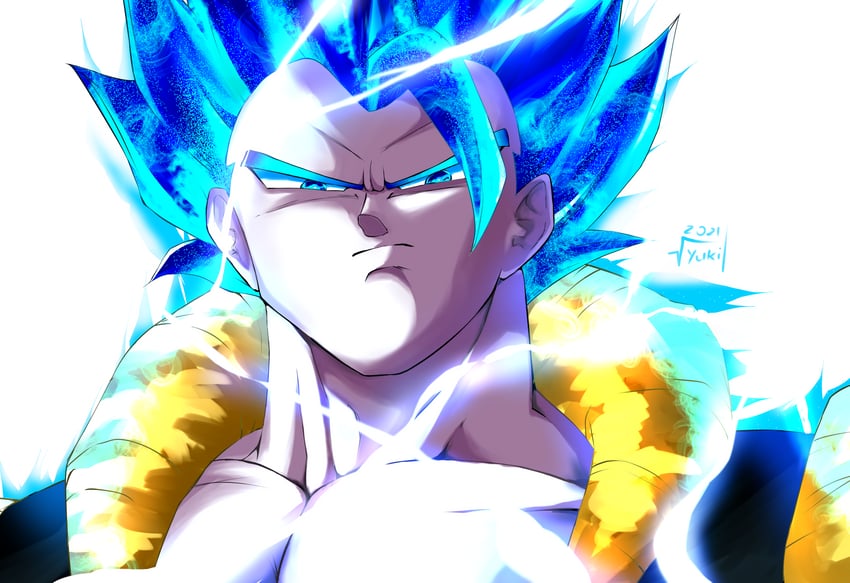 gogeta (dragon ball and 2 more) drawn by yuki_flourish
