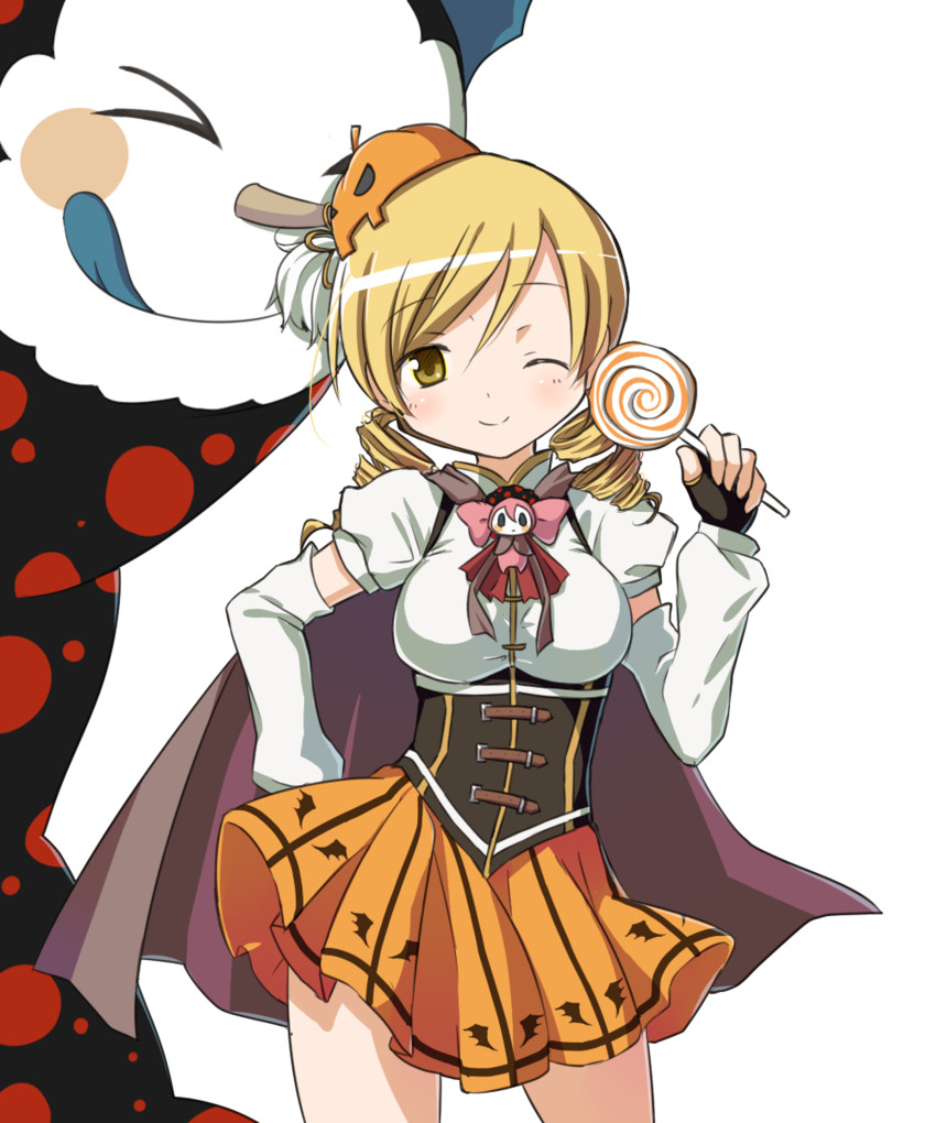 tomoe mami and charlotte (mahou shoujo madoka magica) drawn by kyabechi
