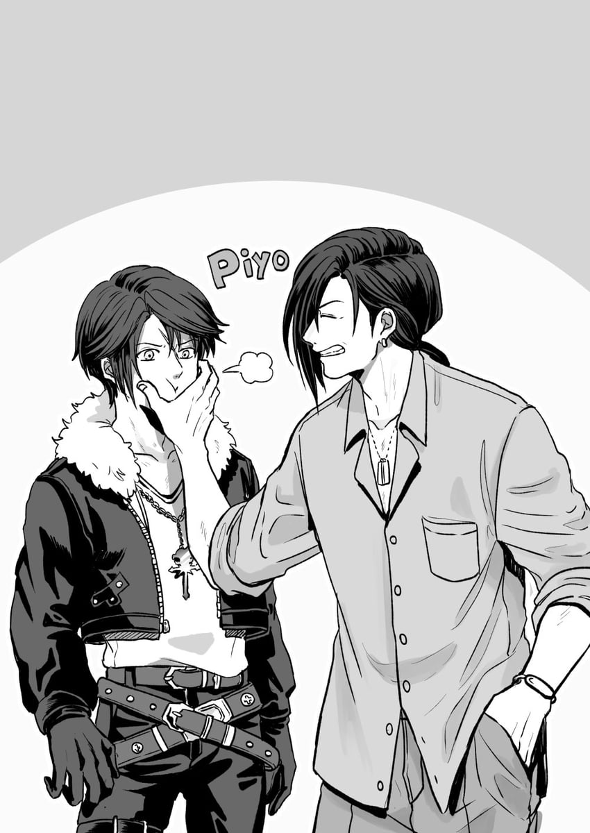 squall leonhart and laguna loire (final fantasy and 1 more) drawn by nisankagames