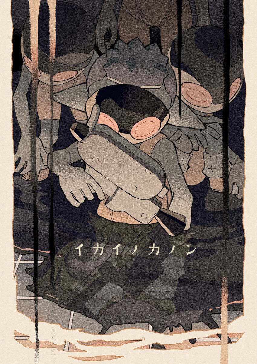 agent 4 and parallel canon (splatoon and 2 more) drawn by iwamushi