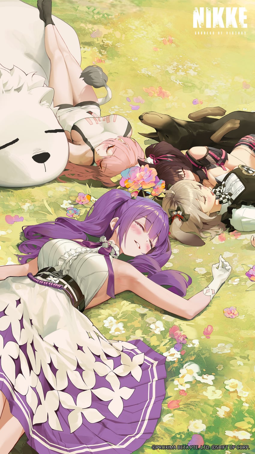 nero, leona, flora, biscuit, timi, and 1 more (goddess of victory: nikke)