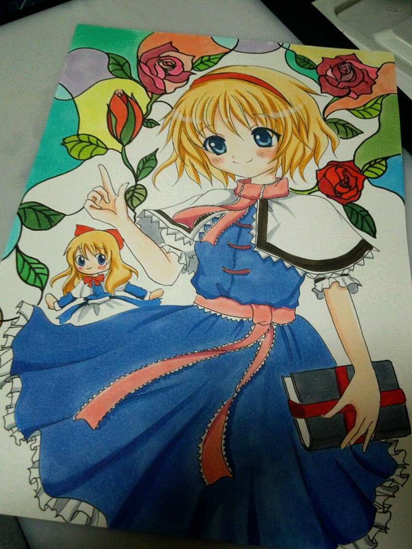 alice margatroid and shanghai doll (touhou) drawn by natumoro
