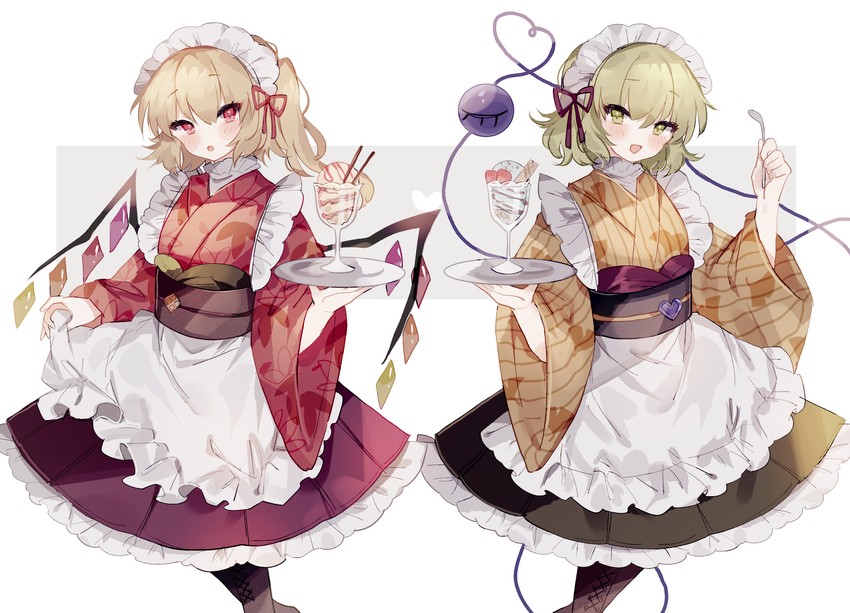 flandre scarlet and komeiji koishi (touhou) drawn by sorani_(kaeru0768)