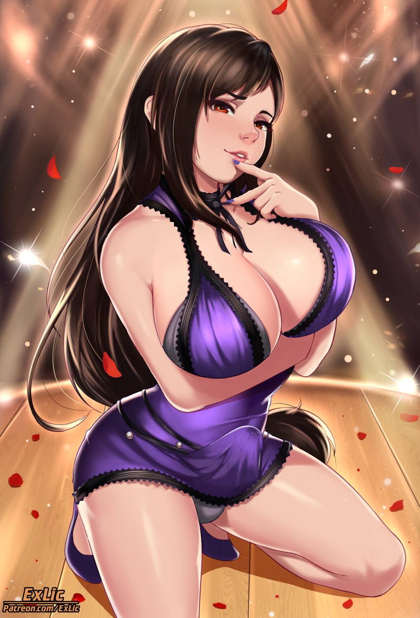 tifa lockhart (final fantasy and 2 more) drawn by exlic