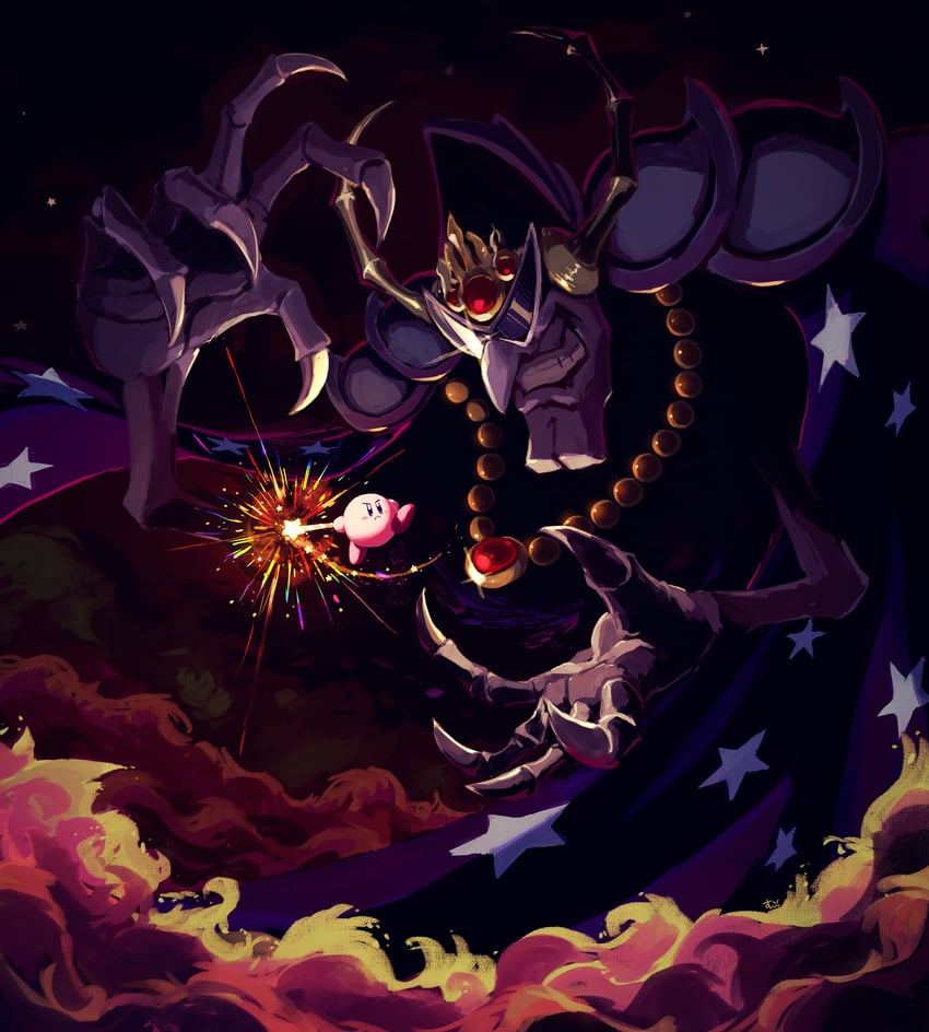 kirby and nightmare (kirby and 1 more) drawn by suyasuyabi
