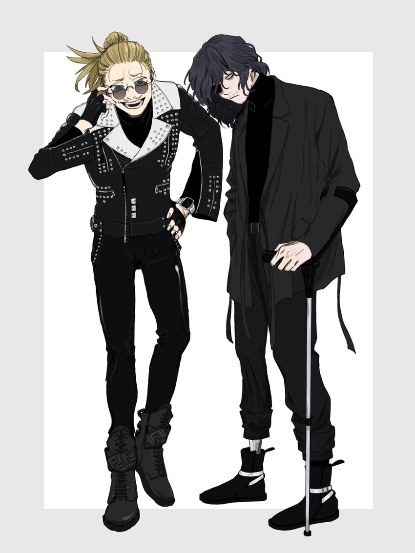aizawa shota and present mic (boku no hero academia) drawn by rnuyvm