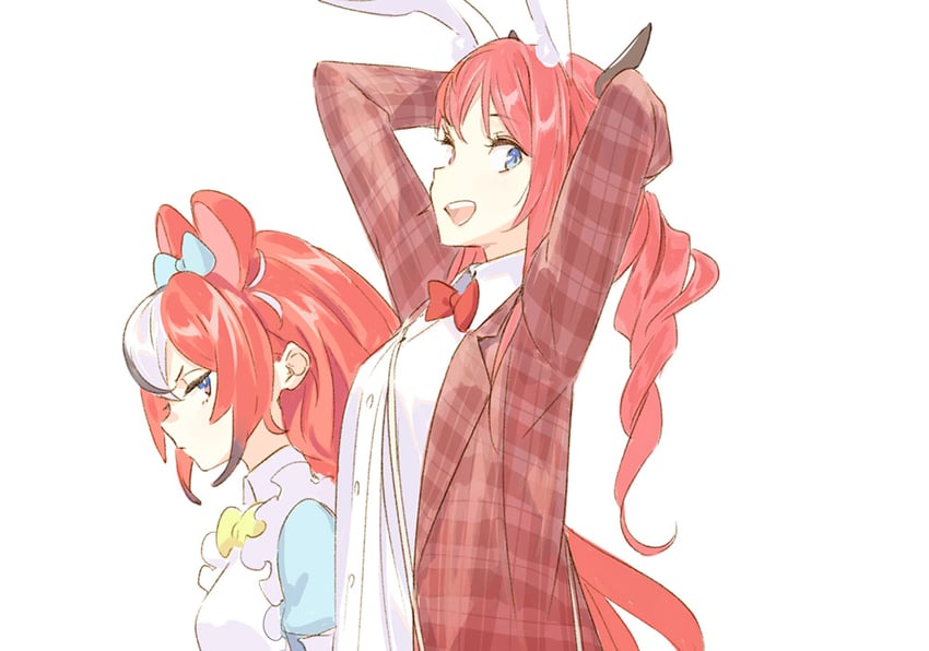 hakos baelz and irys (hololive and 1 more) drawn by pako_(pakosun)