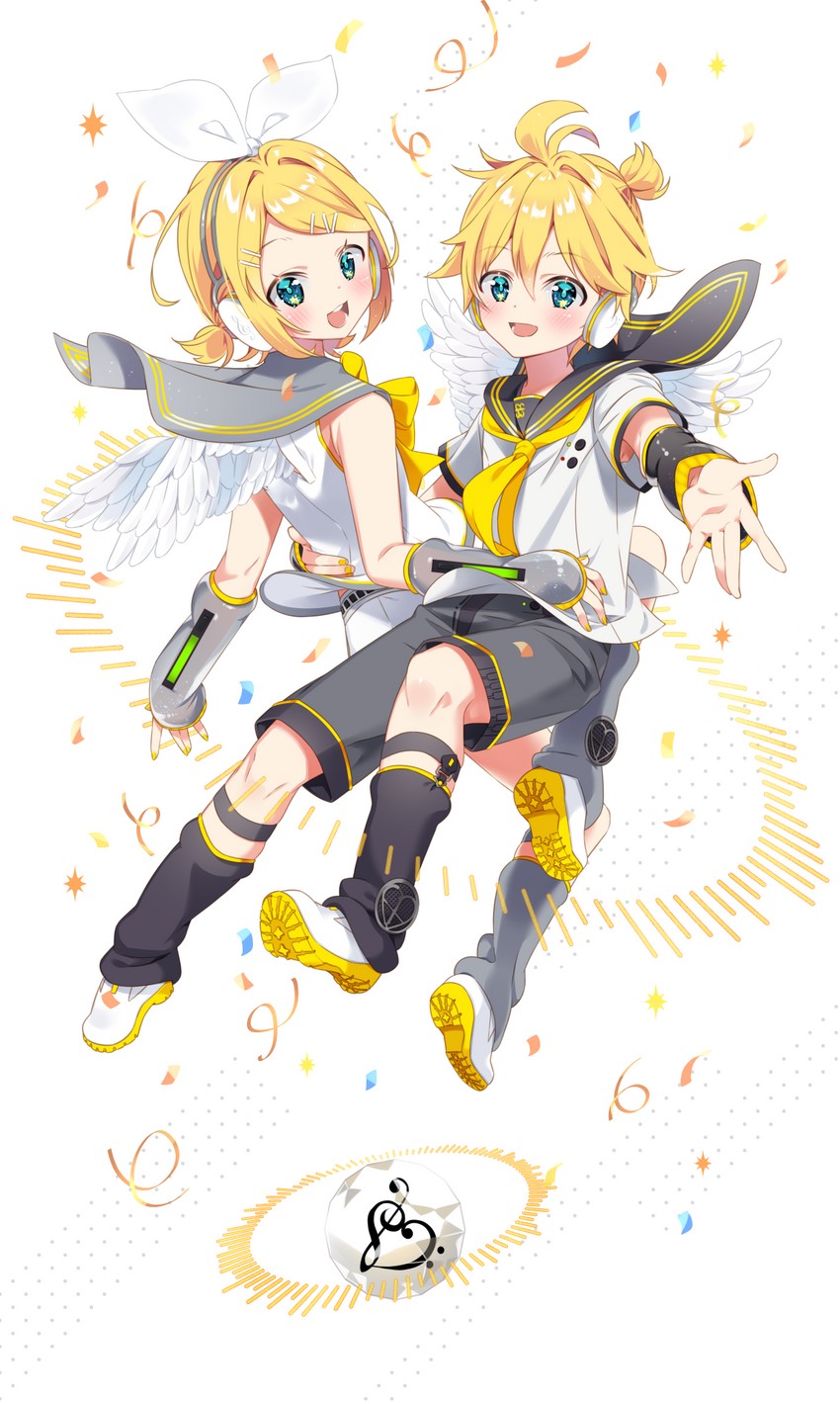 kagamine rin and kagamine len (vocaloid) drawn by arami_o_8