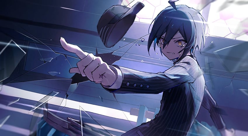 saihara shuichi (danganronpa and 1 more) drawn by yuui1994