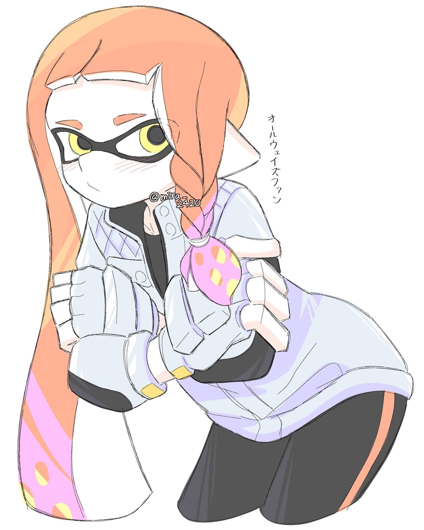 inkling player character and inkling girl (splatoon and 1 more) drawn by mira_2420