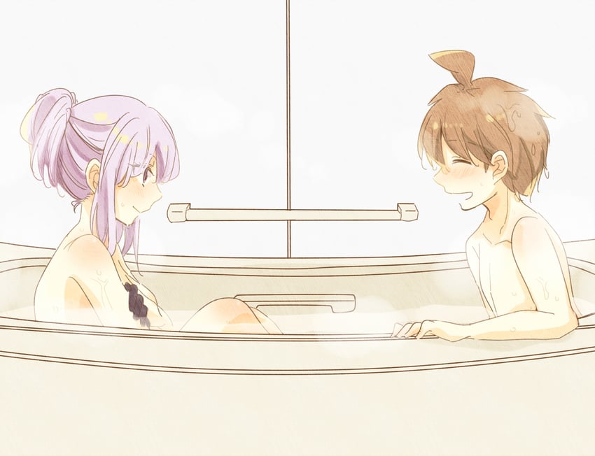 kirigiri kyoko and naegi makoto (danganronpa and 1 more) drawn by zawameki