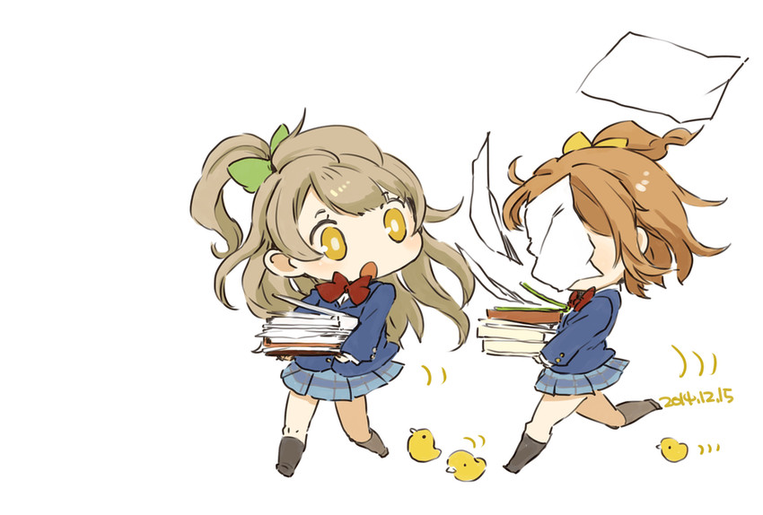 minami kotori and kosaka honoka (love live! and 1 more) drawn by mota