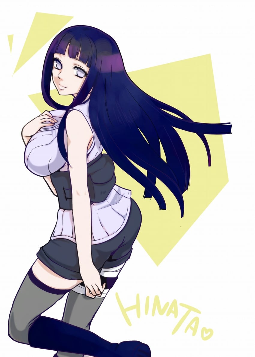 hyuuga hinata (naruto and 1 more) drawn by margaritaiduki