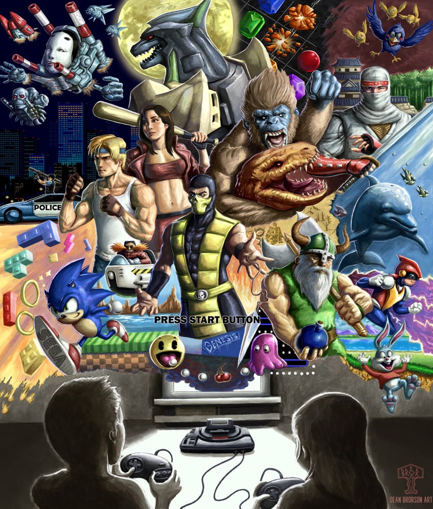 sonic the hedgehog, dr. eggman, pac-man, blaze fielding, flicky, and 14 more (sonic and 21 more) drawn by dean_brorson