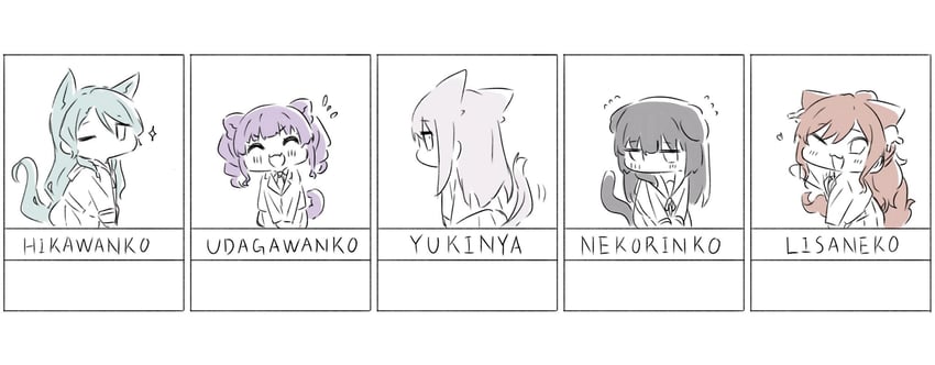 hikawa sayo, imai lisa, minato yukina, shirokane rinko, and udagawa ako (bang dream!) drawn by kanade_(kanade_3344)