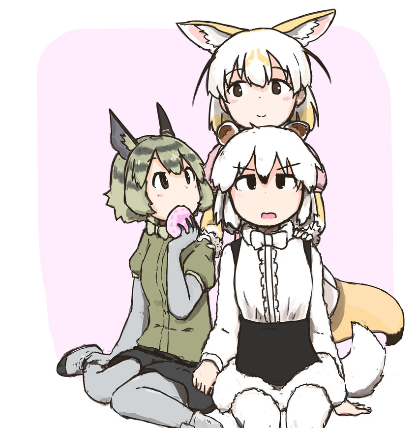 fennec, southern tamandua, and degu (kemono friends) drawn by rumenia_(ao2is)