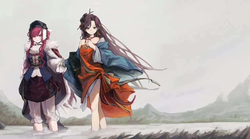 jiu niangzi and yenisei (reverse:1999) drawn by nats_(d0ughnats)