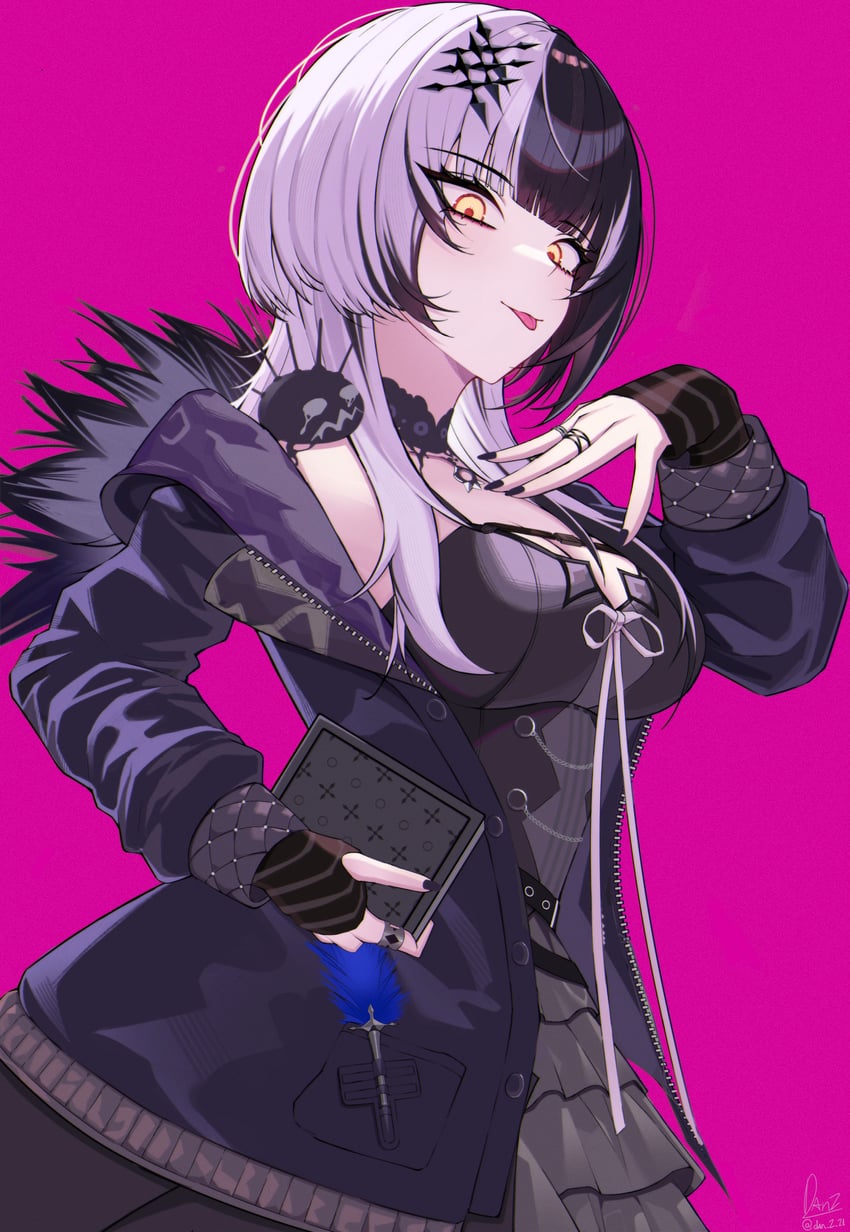 shiori novella and yorick (hololive and 1 more) drawn by danz