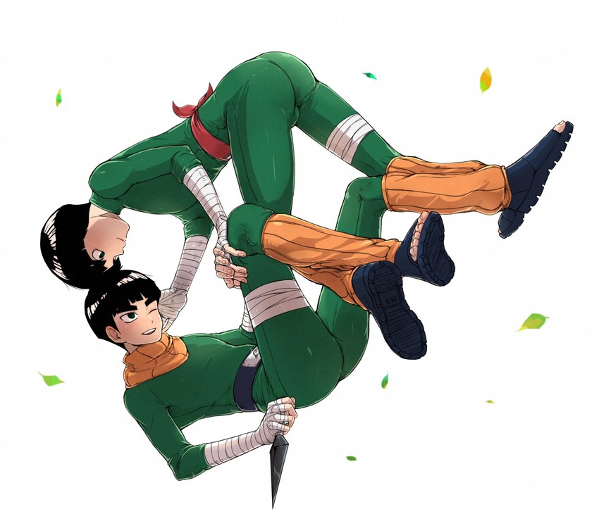 rock lee and metal lee (naruto and 1 more) drawn by hoshi_(tethukun)