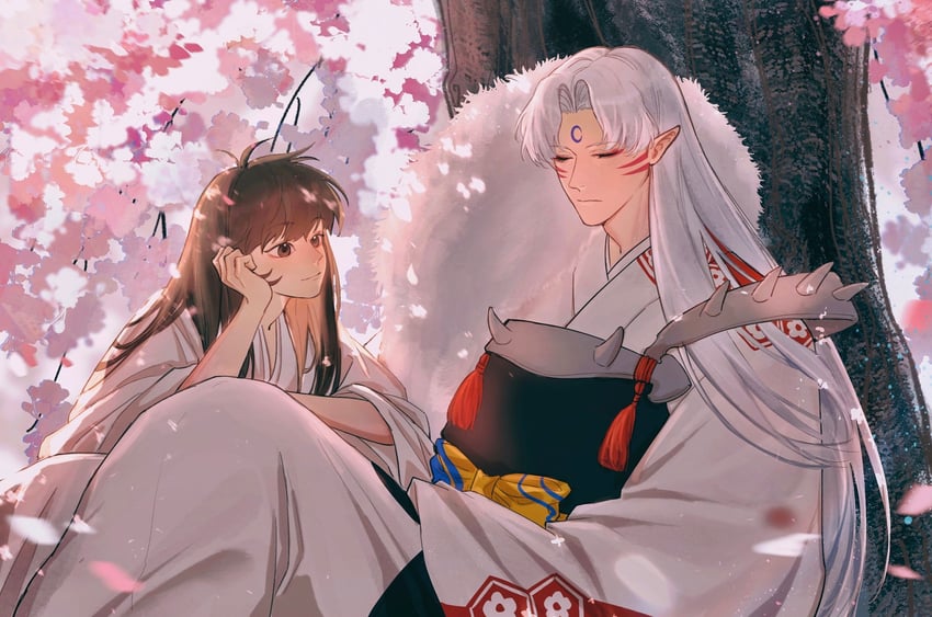 sesshoumaru and rin (inuyasha) drawn by aaamber_22