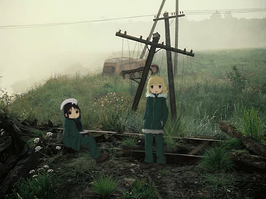 chito, yuuri, and nuko (shoujo shuumatsu ryokou and 1 more) drawn by coldpizza