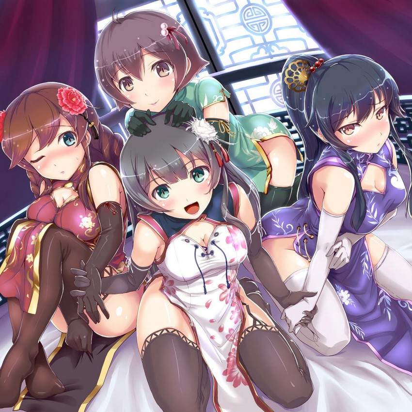 yahagi, noshiro, agano, and sakawa (kantai collection) drawn by hi-ho-