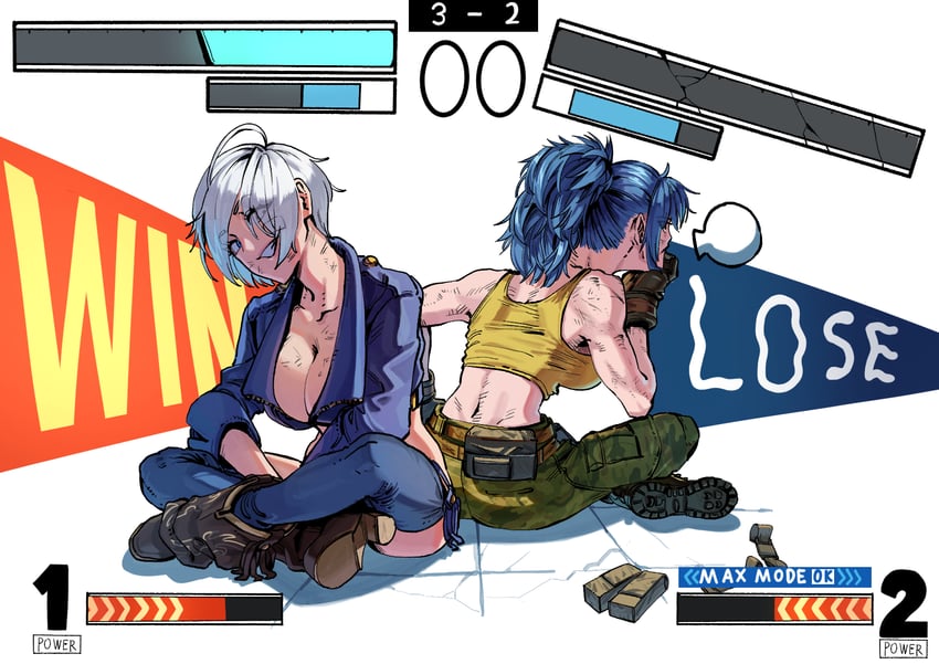 angel and leona heidern (the king of fighters and 4 more) drawn by ducpic