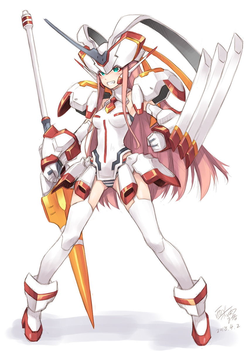zero two and strelizia (darling in the franxx) drawn by simelu