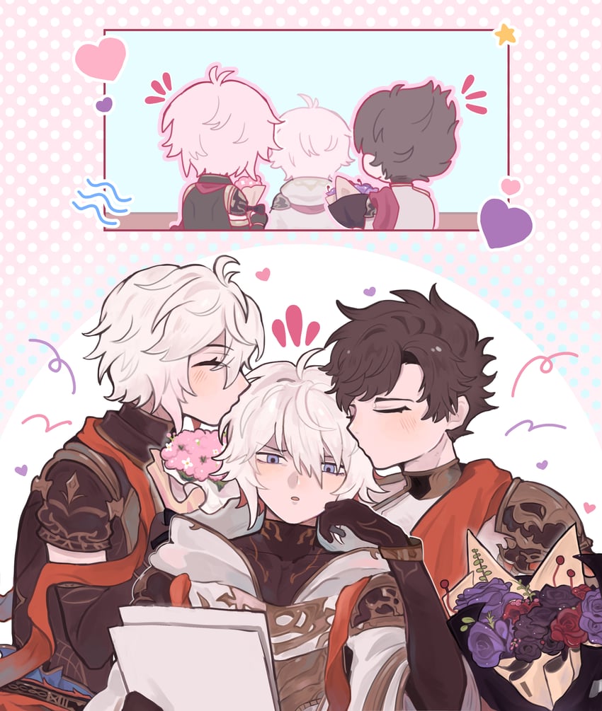 lucifer, belial, and lucilius (granblue fantasy) drawn by schw3iss_b