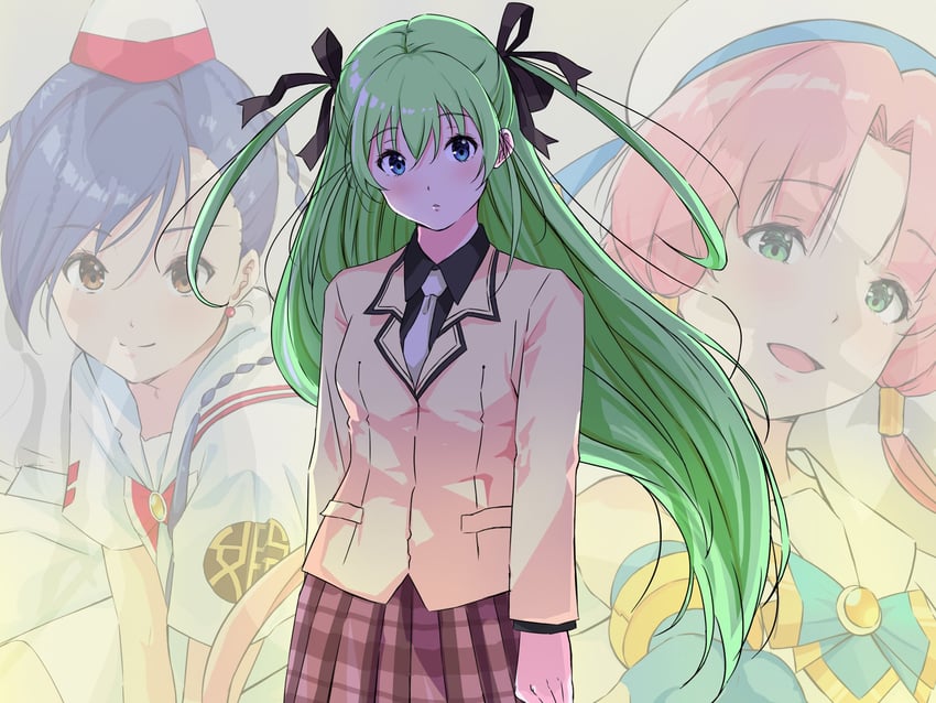 mizunashi akari, alice carroll, and aika granzchesta (aria) drawn by andanden