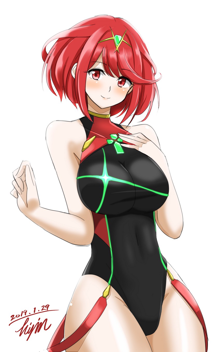 pyra (xenoblade chronicles and 1 more) drawn by hisin