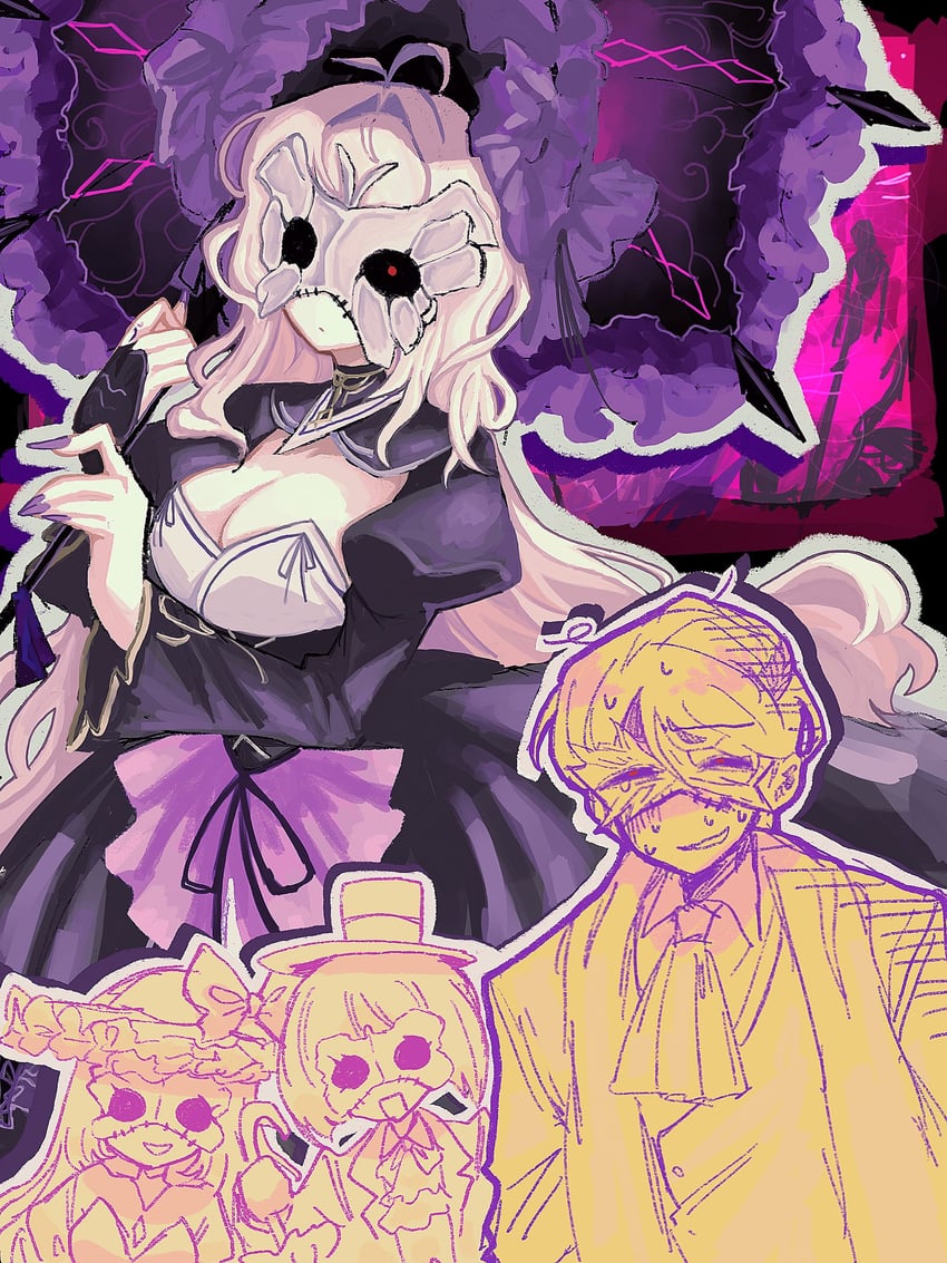 dulcinea, cassetti, bloodfiend of the joyful parade, and bloodfiend of the happy parade (project moon and 1 more) drawn by e9b6a5