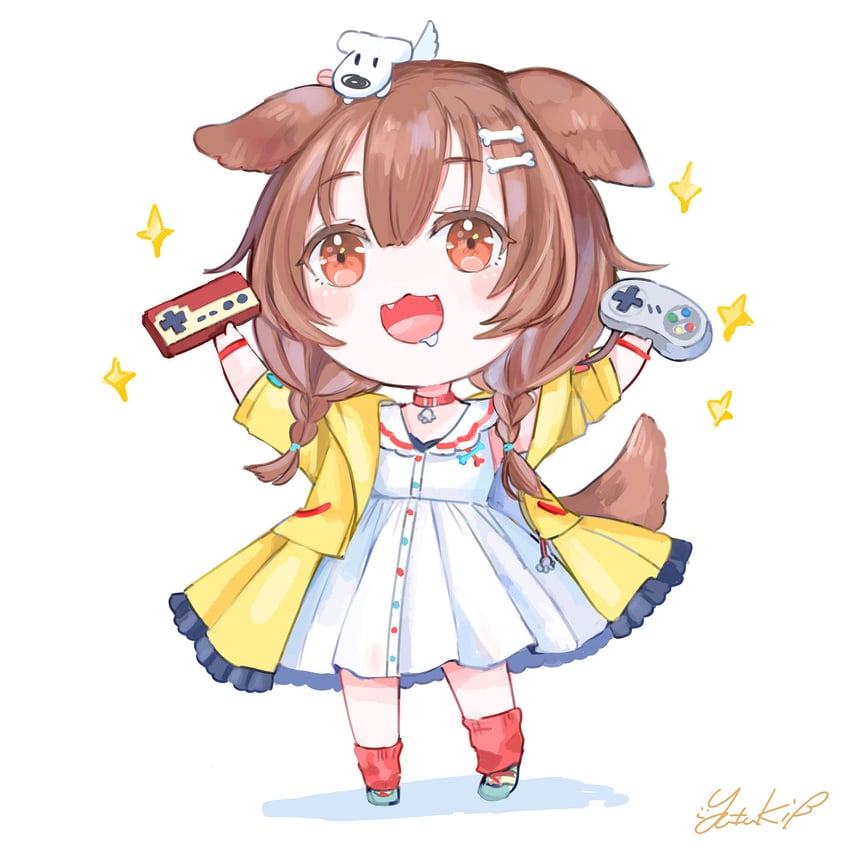 inugami korone and hoso-inu (hololive) drawn by yutukicom