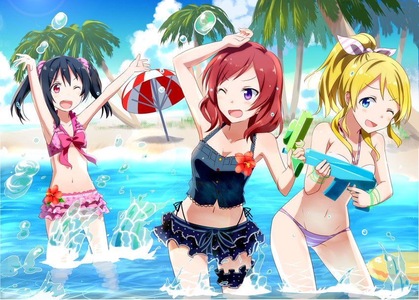 nishikino maki, yazawa nico, and ayase eli (love live! and 1 more) drawn by gotyou