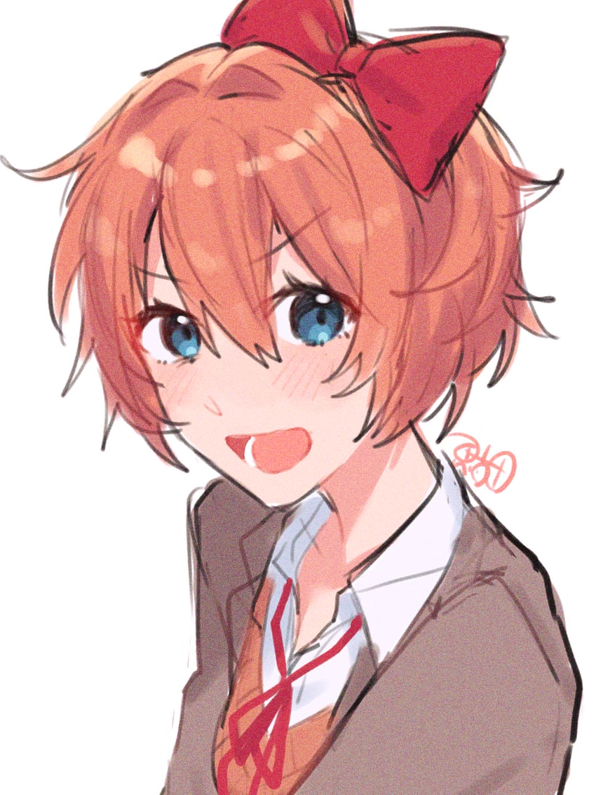 sayori (doki doki literature club) drawn by ayuda_ayutaro