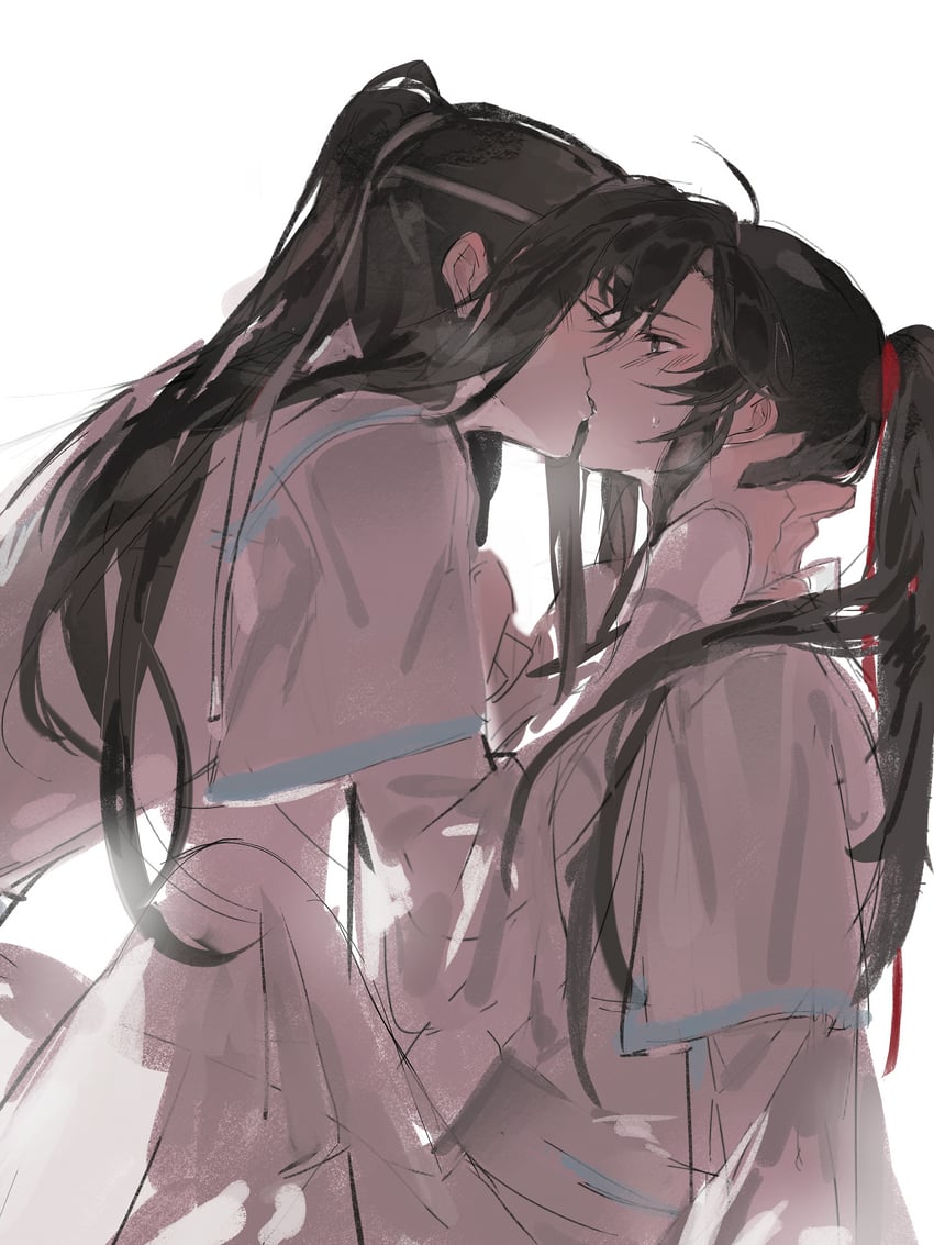 wei wuxian and lan wangji (modao zushi) drawn by shenzhang10011